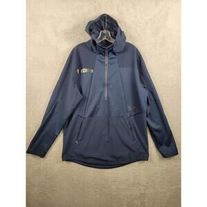 Under Armour UA Storm Hoodie Men's Navy Blue Fleece 1/4 Zip 2XL.